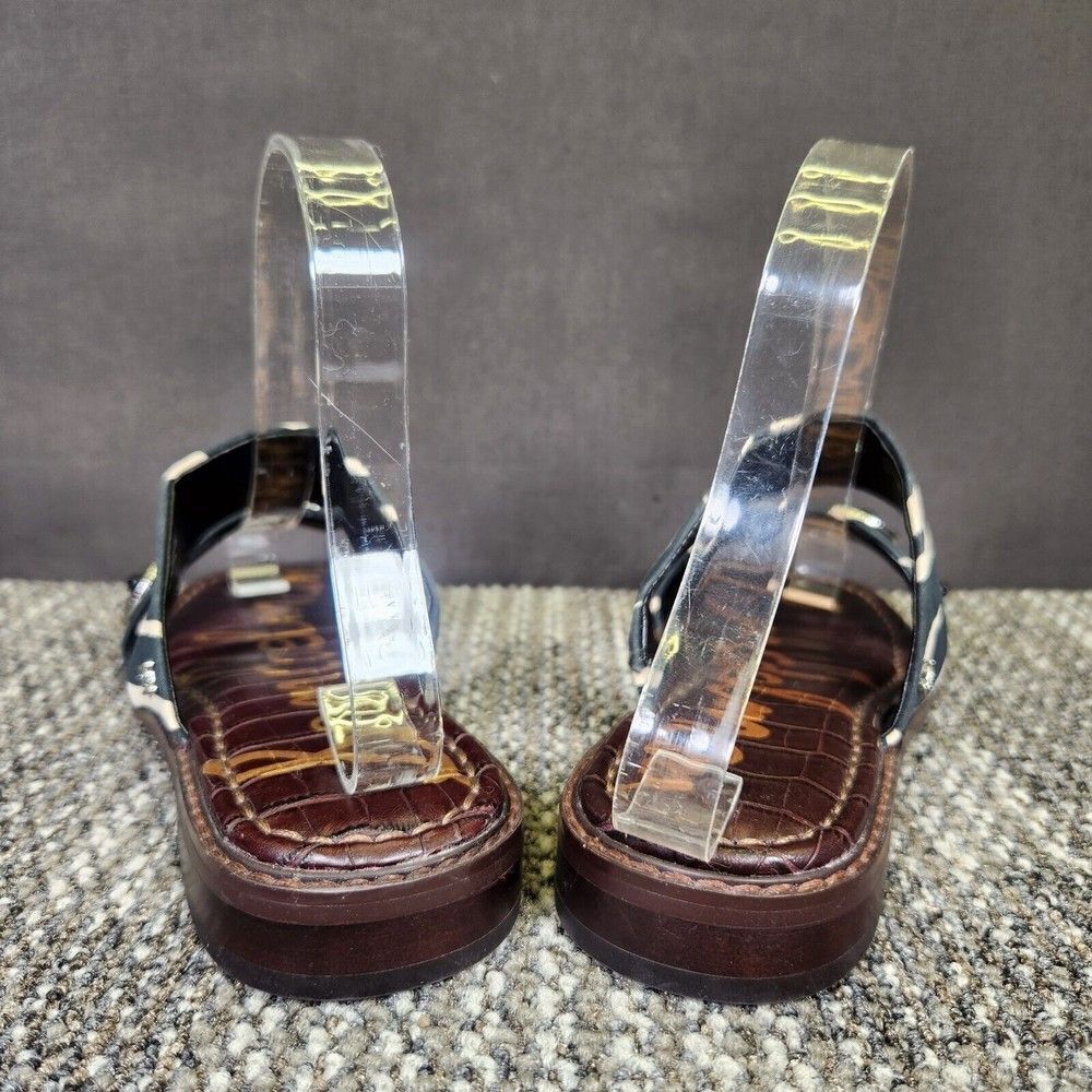 Sam Edelman Hera Womens Size 6M Black Cream Slip On Business Casual Sandals - Picture 4 of 9